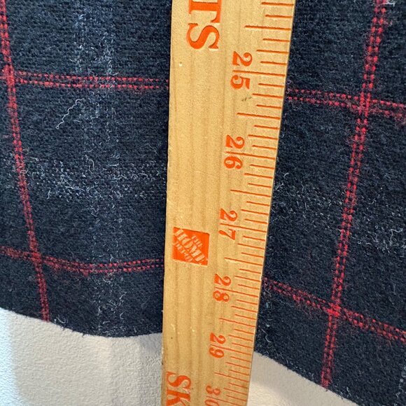 Vintage Womens Black Red Plaid Blazer Size 16 Collections Dark Academia Preppy - Picture 5 of 7